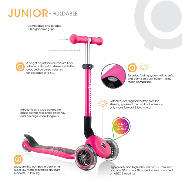 Patineta Junior Luces LED Azul