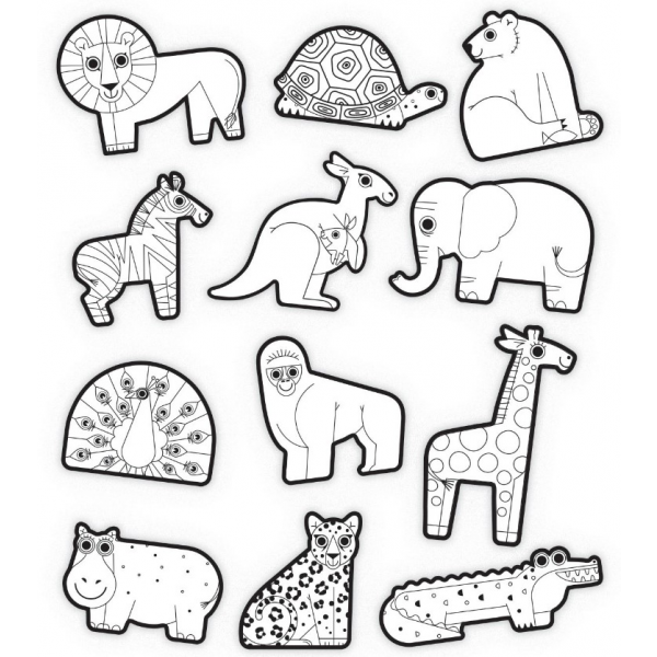 Colorea tus Stickers Animales