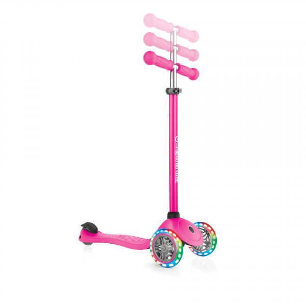 Patineta Primo Luces LED - Rosada (no plegable)