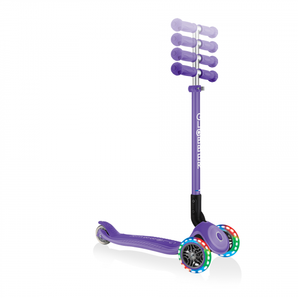 Patineta Primo Plegable Plus Violeta - Llantas con luces LED