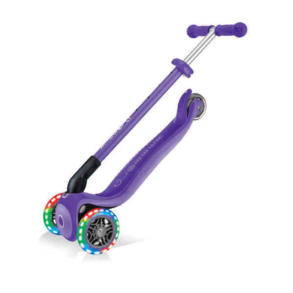 Patineta Primo Plegable Plus Violeta - Llantas con luces LED