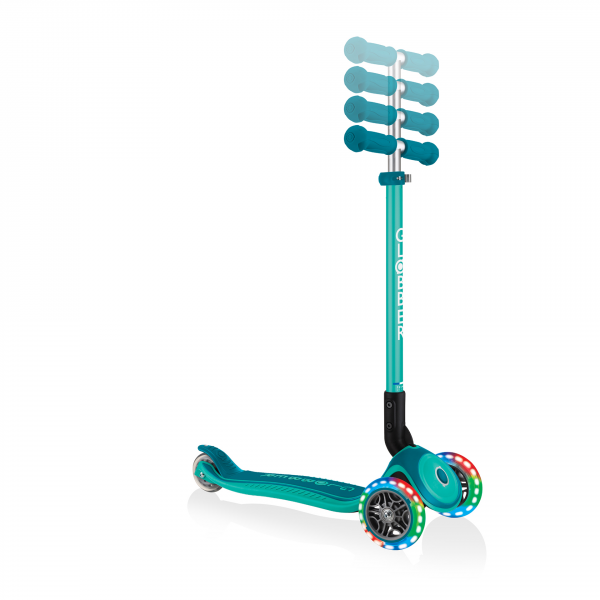 Patineta Primo Plegable Plus Verde - Llantas con luces LED