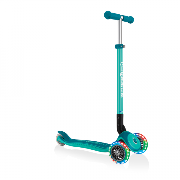 Patineta Primo Plegable Plus Verde - Llantas con luces LED
