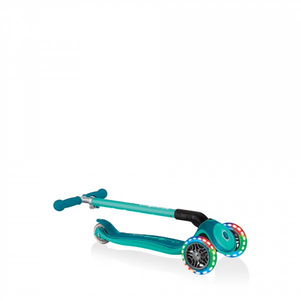 Patineta Primo Plegable Plus Verde - Llantas con luces LED