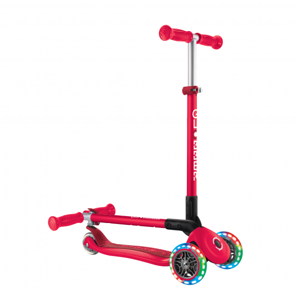 Patineta Plegable Primo Roja - Llantas con luces LED