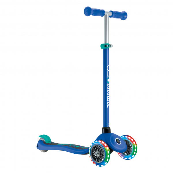 Patineta Primo no plegable Azul/Verde - Llantas con luces LED