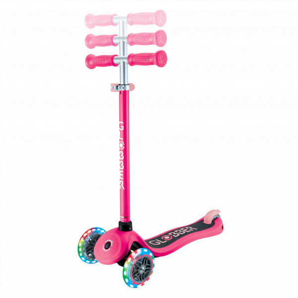 Patineta Primo no plegable Fucsia/Rosado - Llantas con luces LED