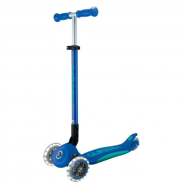 Patineta Primo Plegable Plus Azul/Verde - Llantas con luces LED