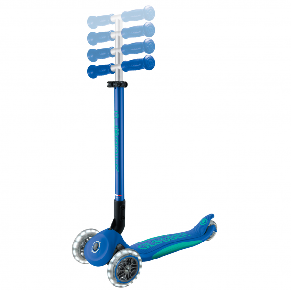 Patineta Primo Plegable Plus Azul/Verde - Llantas con luces LED