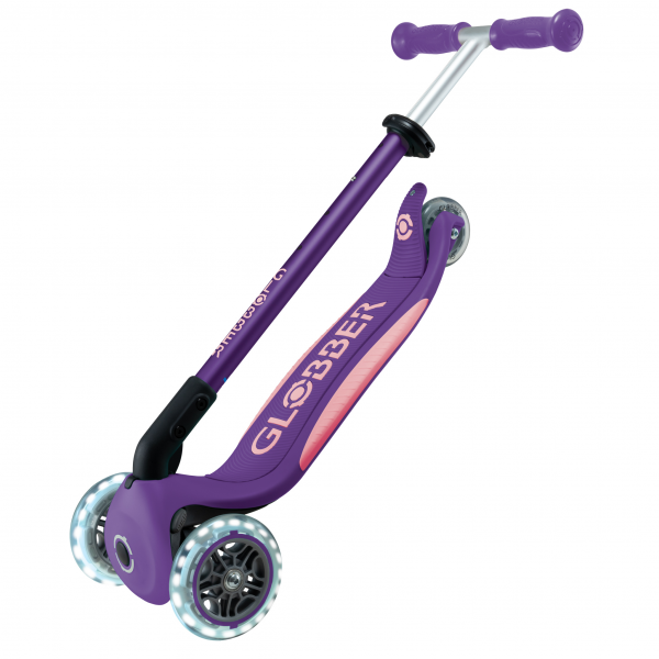 Patineta Primo Plegable Plus Morada/Rosada - Llantas con luces LED