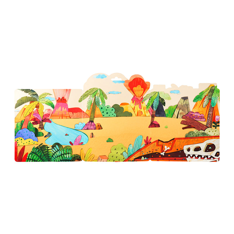 Stickers de Gel Reusables - Tierra de Dinosaurios