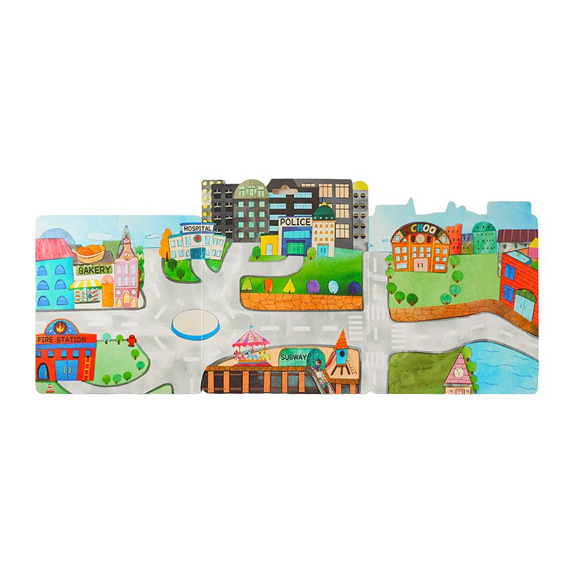 Stickers de Gel Reusables - Ciudad en Movimiento