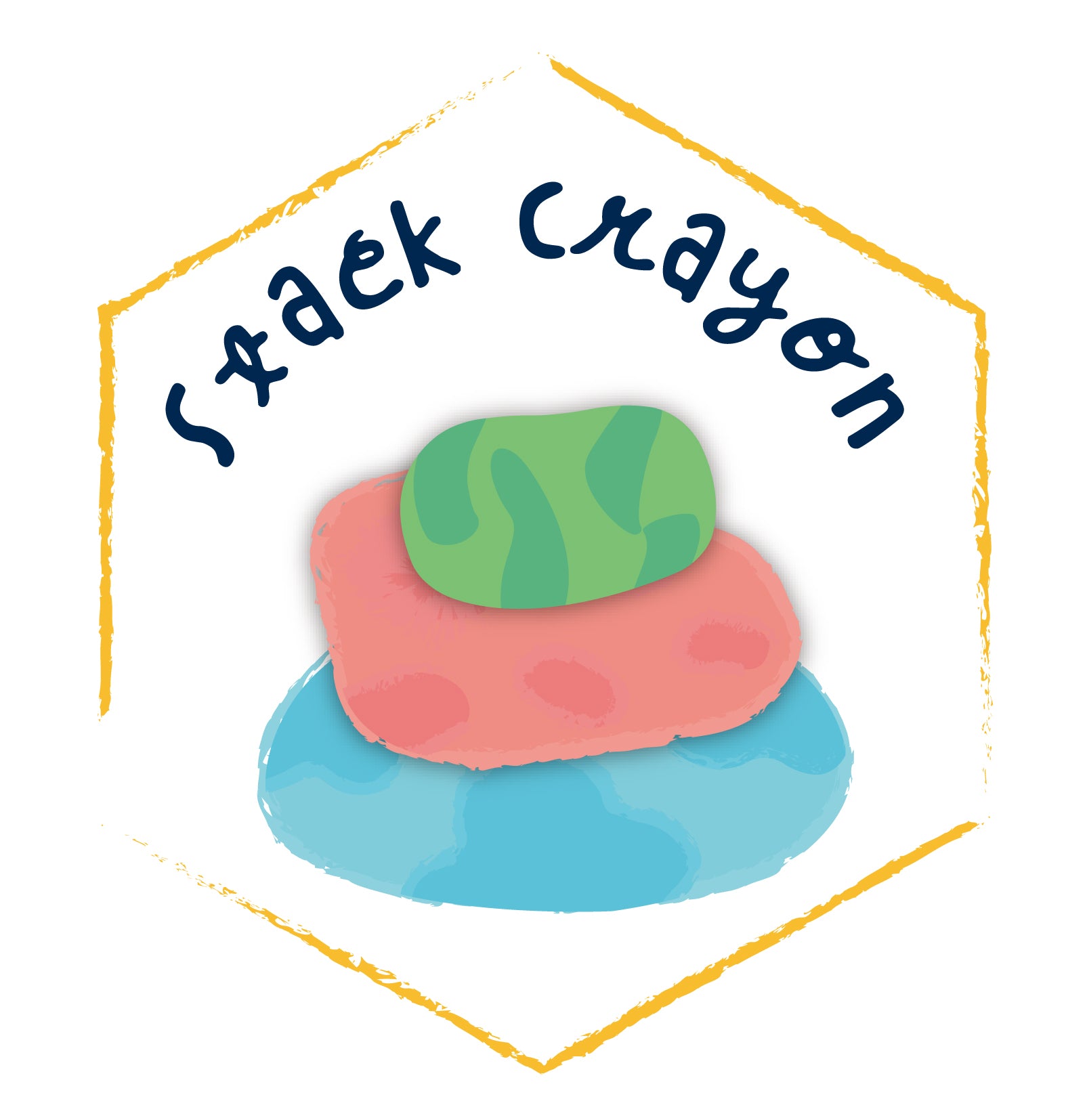 Crayolas en Forma de Piedras de Río