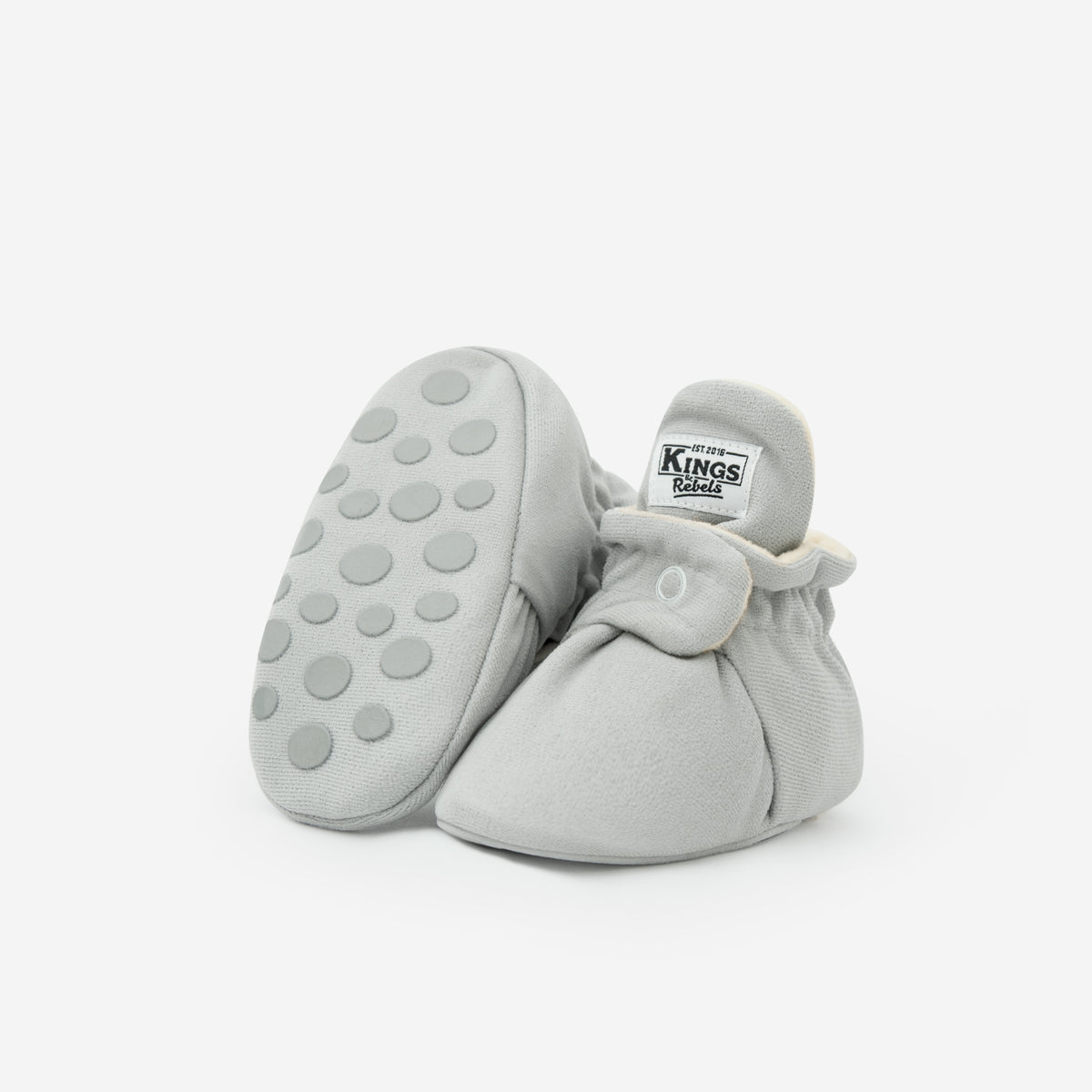 Botas Gamuza Gripper Gris Claro 18 Meses