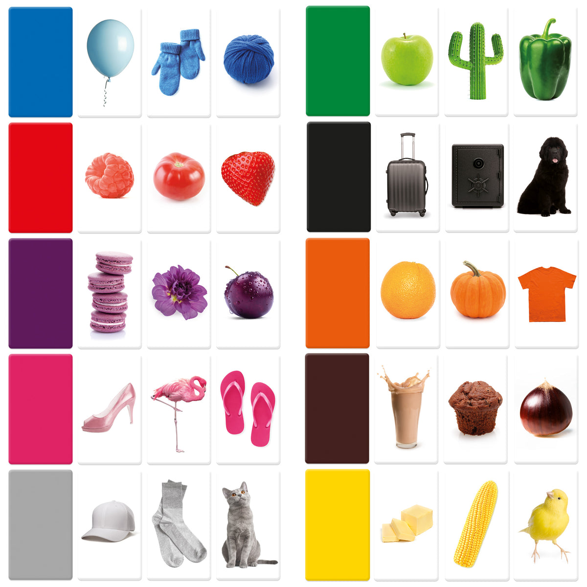 Flashcards Montessori Colores