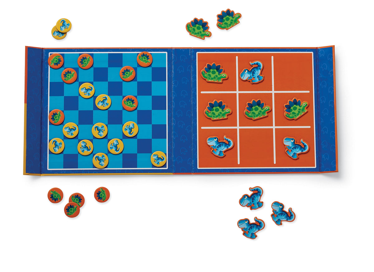 Juego Magnético Dinos Damas/Tic Tac Toe