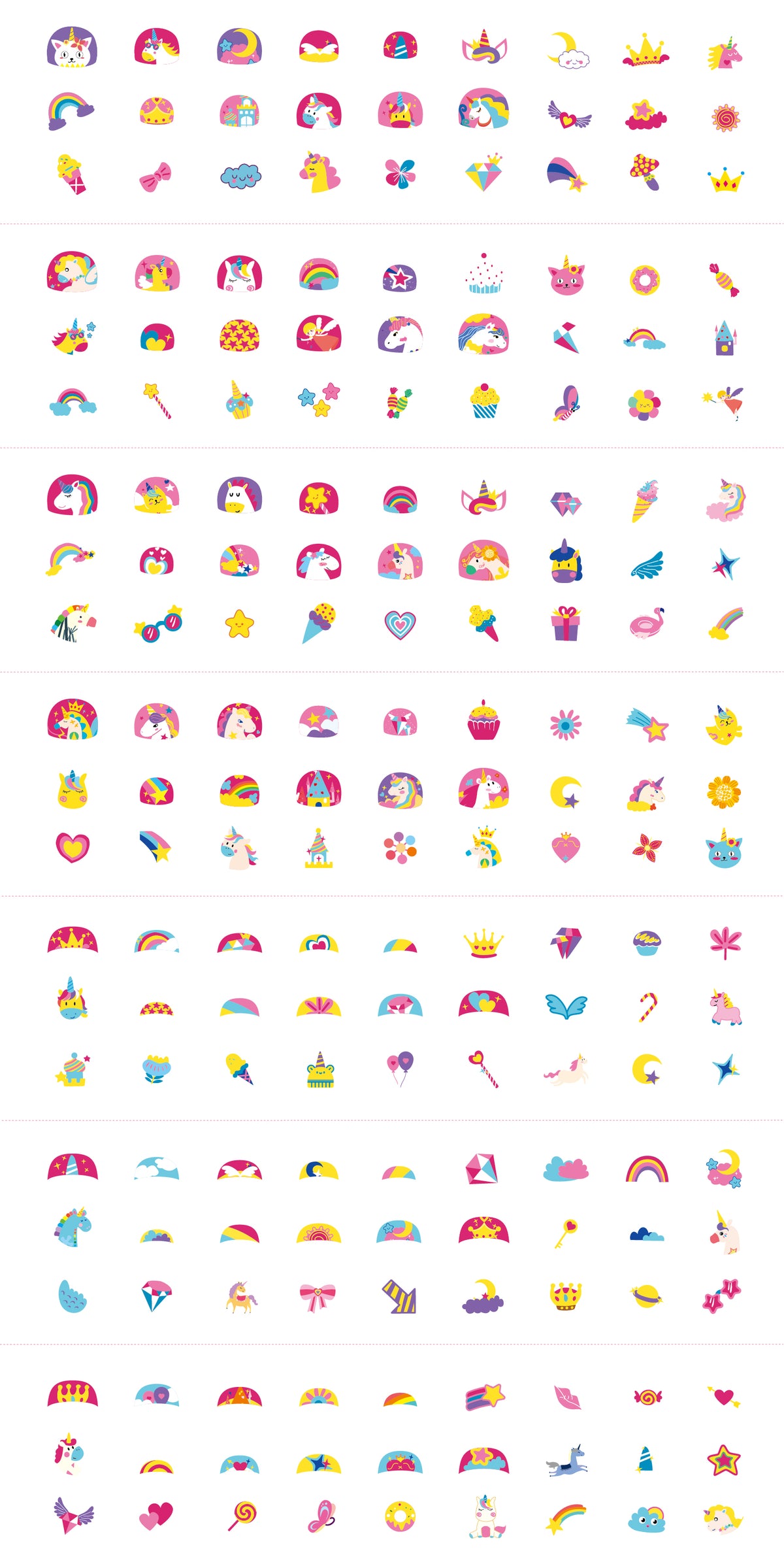 Tatuajes y Stickers Uñas Unicornios