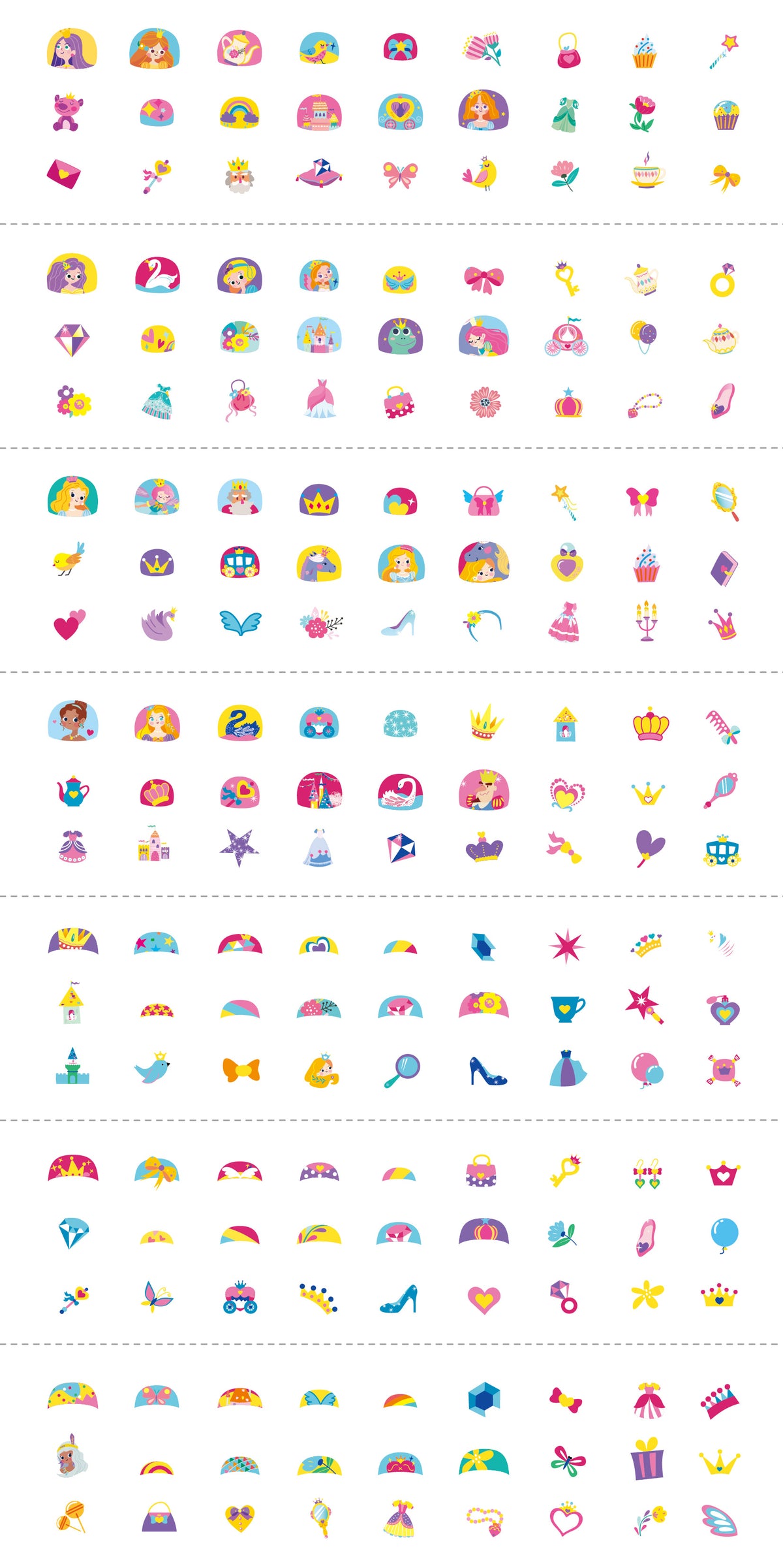 Tatuajes y Stickers Uñas Princesas