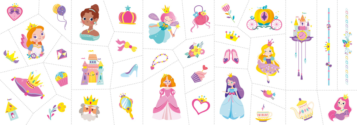 Tatuajes y Stickers Uñas Princesas