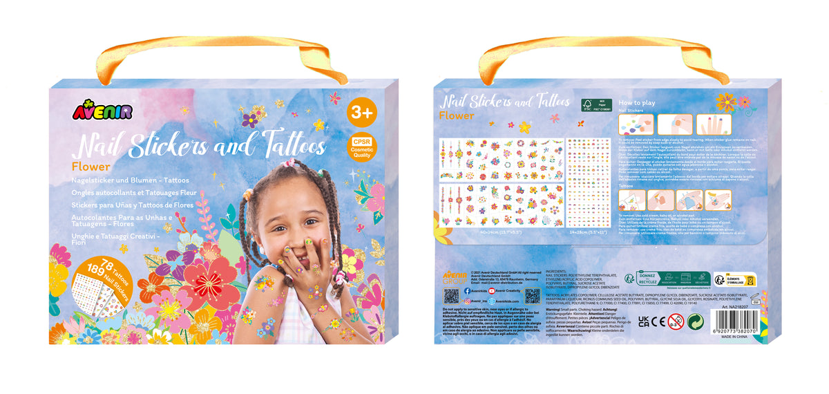 Tatuajes y Stickers Uñas Flores