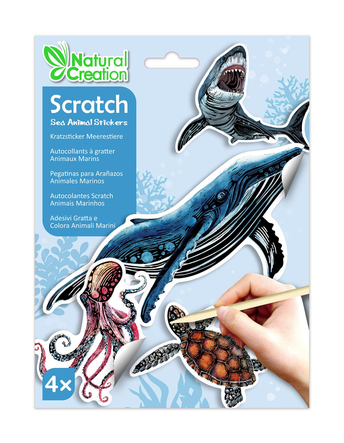 Srickers Scratch Animales del Mar