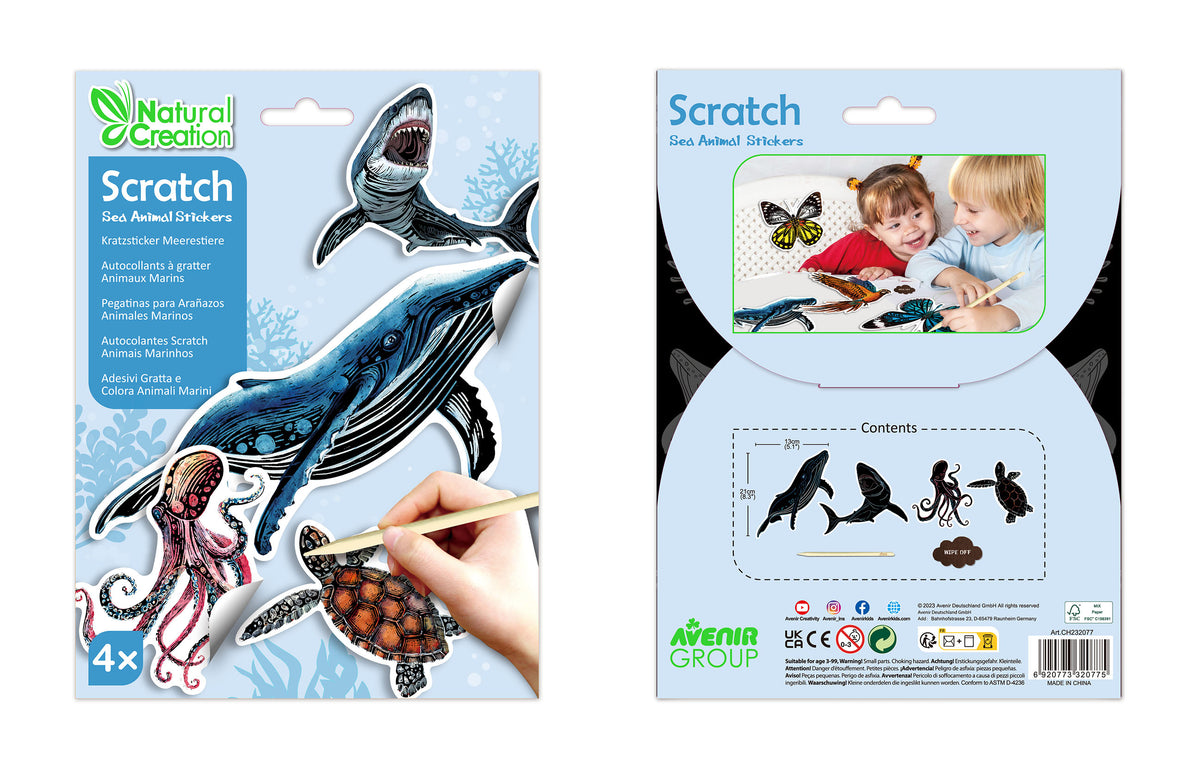 Srickers Scratch Animales del Mar