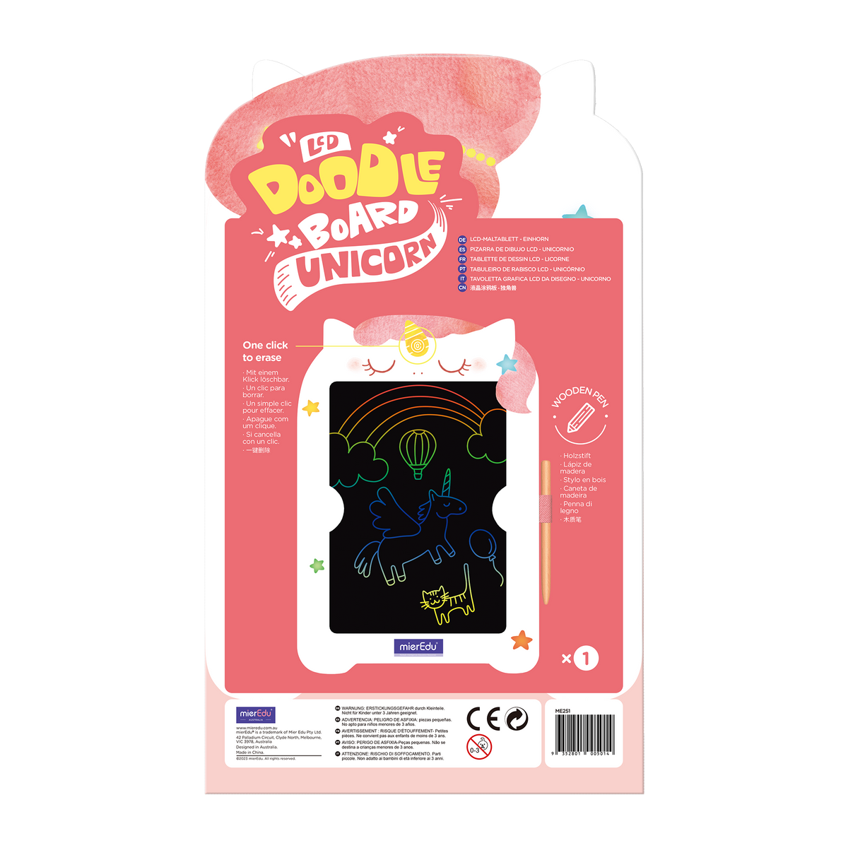 Tablero de Dibujo LCD - Unicornio 8,5 Pulgadas