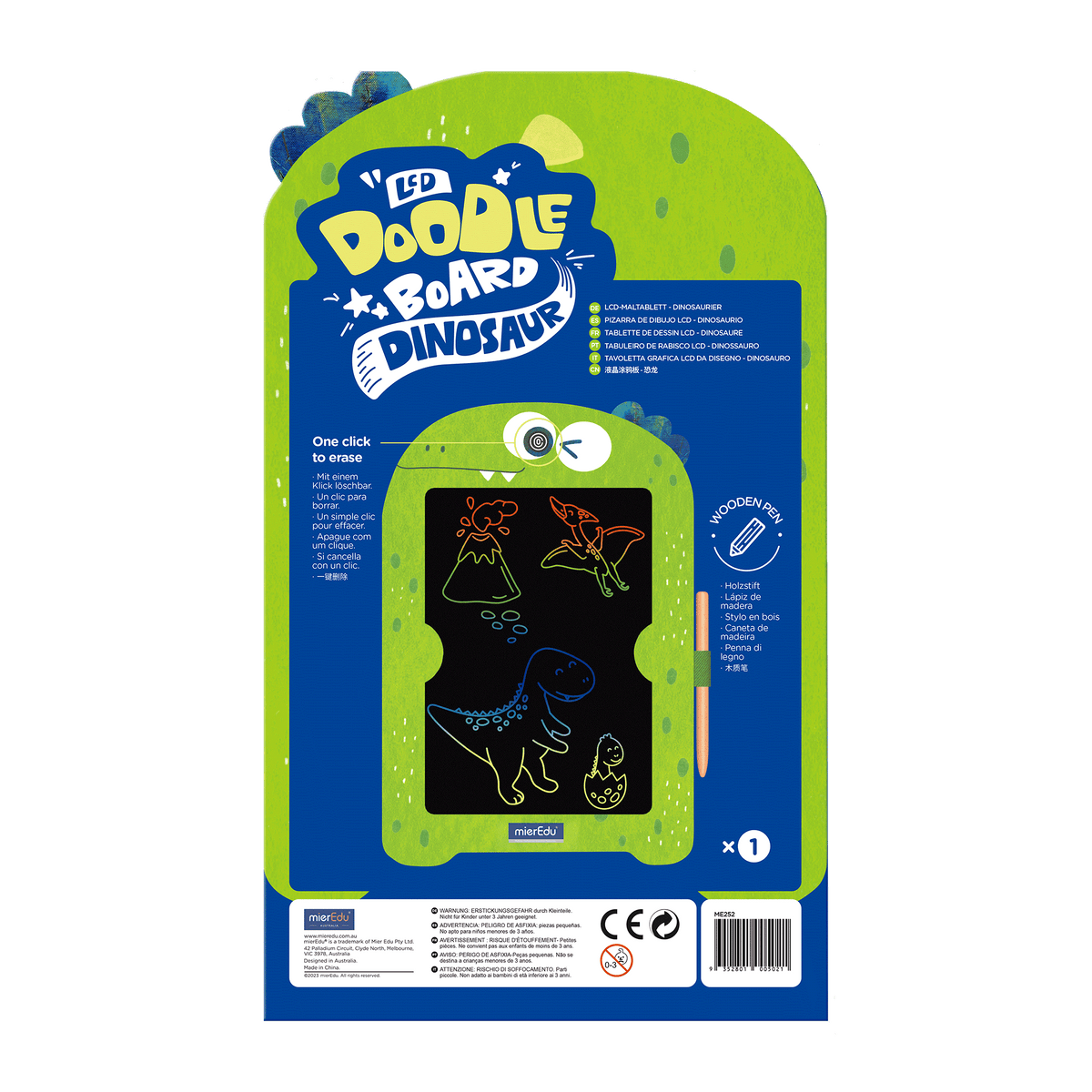 Tablero de Dibujo LCD - Dinosaurio 8,5 Pulgadas