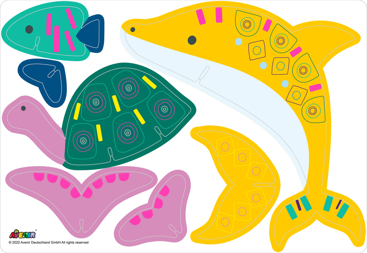 Juego con Stickers Animales del Mar