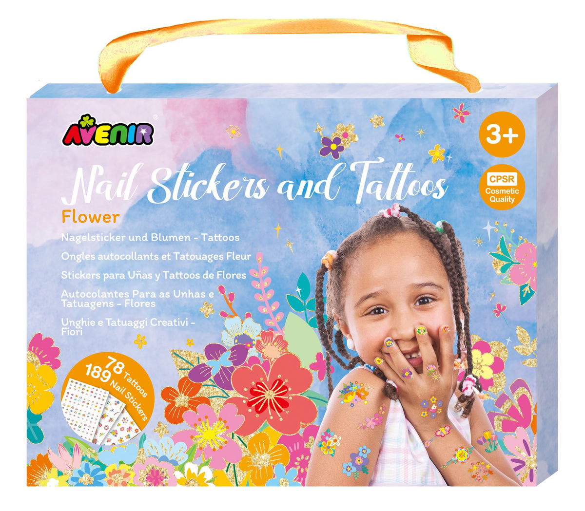 Tatuajes y Stickers Uñas Flores