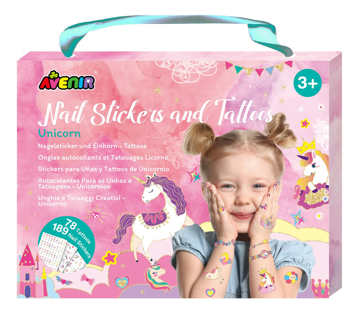 Tatuajes y Stickers Uñas Unicornios