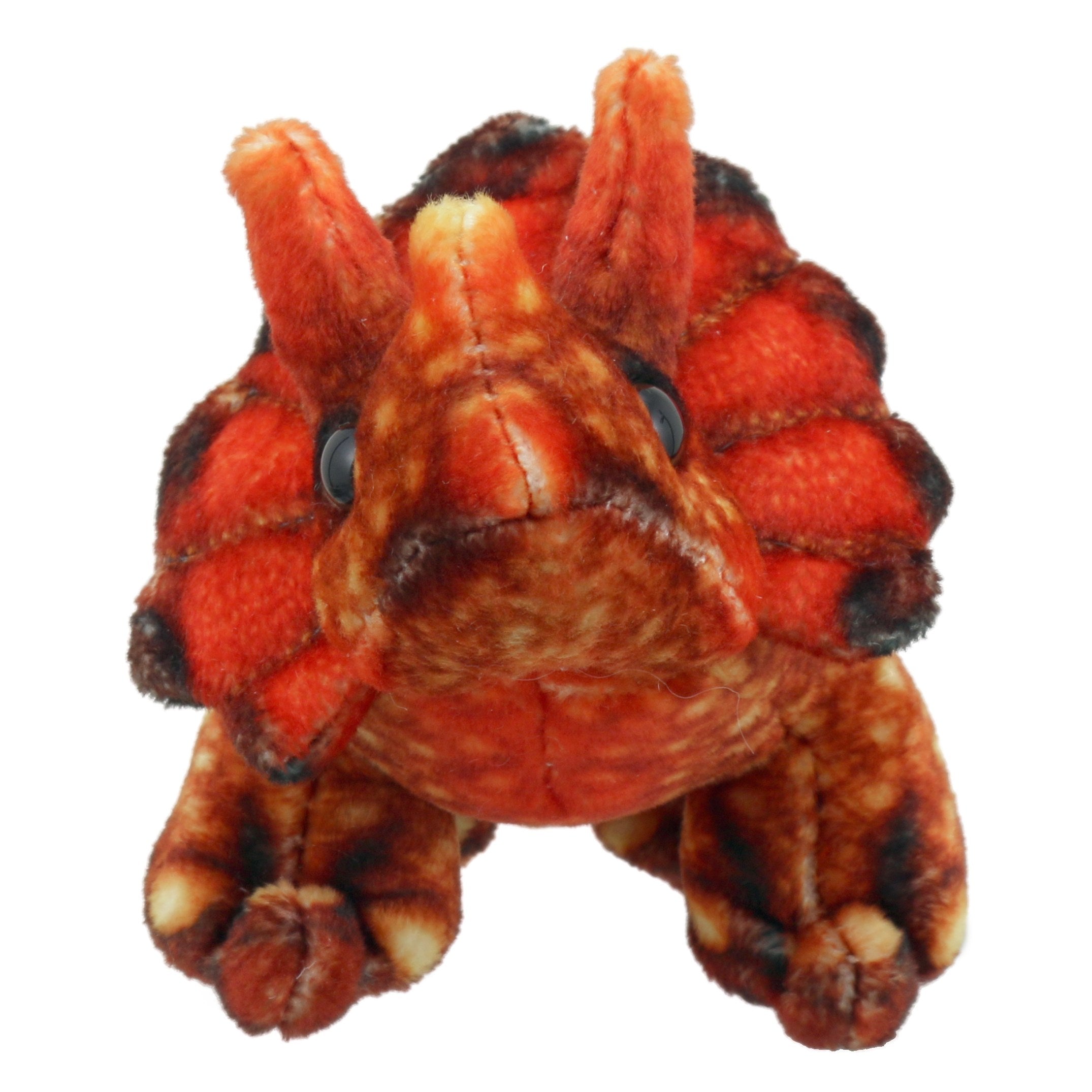 Títere Dedo Triceratops naranja